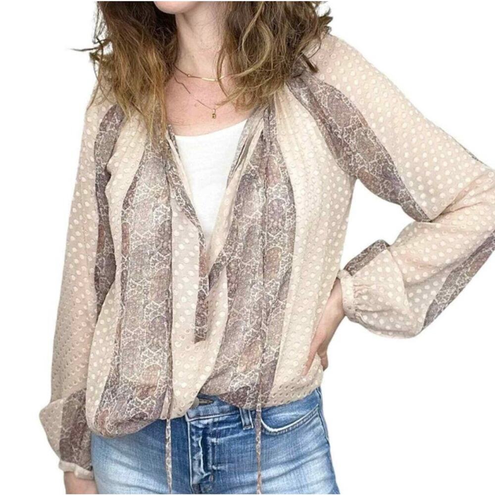 L’Agence the pearl peasant blouse women's size xs